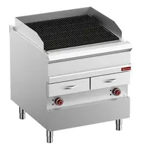 Diamond Stoomgrill | OPTIMA 900 | Elektrisch | Oppervlak 740x640 (Gietijzer) | 14kW (400V) | Uitneembare Waterladen | 800x900x850/952(h)mm