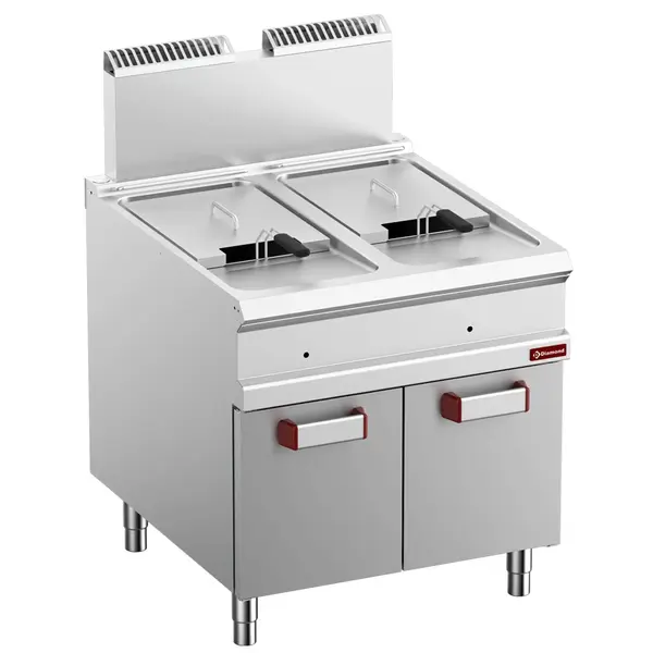 Friteuse | OPTIMA 900 | Gas | 18+18L | 90°C/190°C | 36kW | Piëzo Ontsteking | Aftapkranen | 800x900x850/1177(h)mm