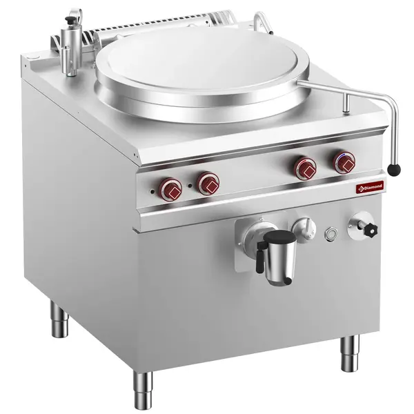 Kookketel | OPTIMA 900 | Elektrisch | 100L | Indirecte Verhitting | 14.4kW (400V) | Vulkraan + Aftapkraan | 800x900x850/1039(h)mm