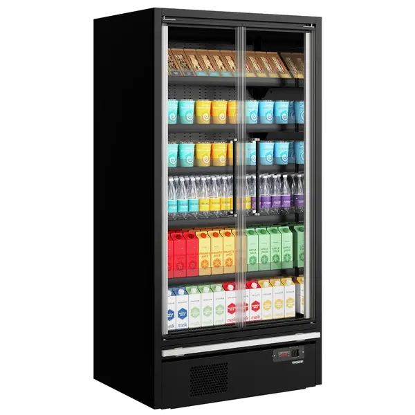 Wandkoeling | GALAXY+ | Zwart | -1°C/+5°C | Geforceerd | Draaideuren | Koppelbaar | Optionele Eilandopstelling | 1018x750x2040(h)mm