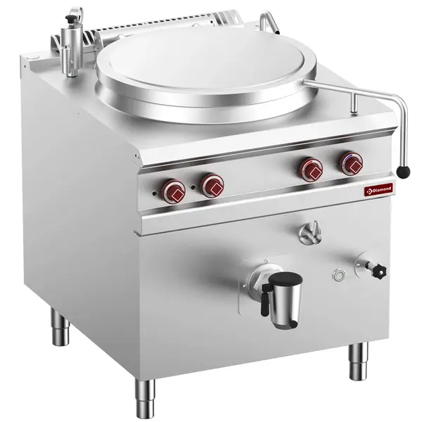 Kookketel | OPTIMA 900 | Elektrisch | 150L | Indirecte Verhitting | 14.4kW (400V) | Vulkraan + Aftapkraan | 800x900x850/1039(h)mm