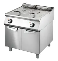 Virtus Friteuse | SHOWROOMMODEL | Elektrisch | 10+10L | 100°C/190°C | 18kW (400V) | Aftapkranen | 800x730x870(h)mm 
