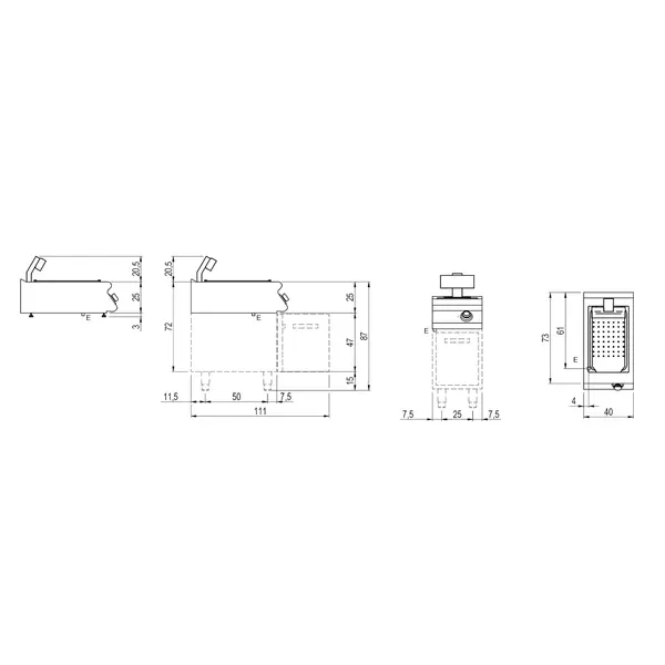 Frietwarmhoudunit + Onderstel | SHOWROOMMODEL | 1kW | GN 1/1 | Gesloten Onderkast | 400x730x870/1075(h)mm
