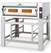 Italforni Pizzaoven | TK | Elektrisch | 1 Bakkamer | 0°C/450°C | 400V | Incl. Afzuigkap + Rijskast/Onderstel