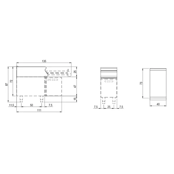 Werkunit op onderkast met deur & 1 lade | 400x730x870(h)mm
