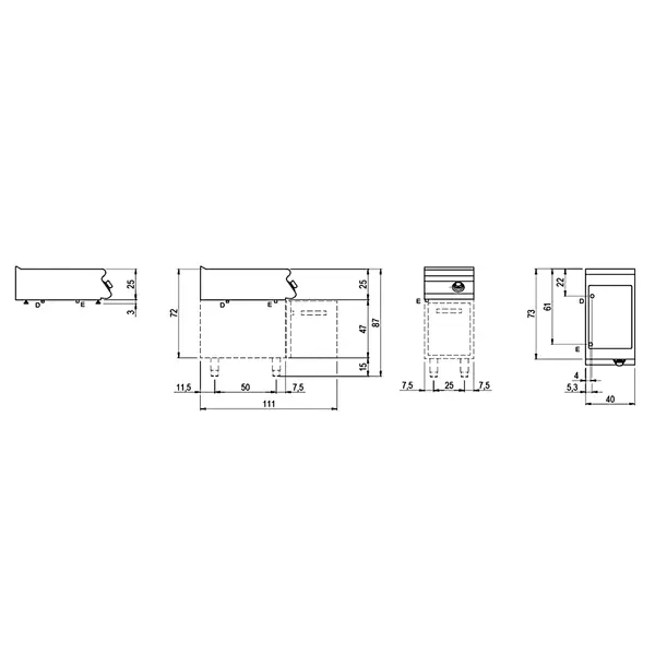 Bain Marie + Onderstel | SHOWROOMMODEL | Elektrisch | 1.5kW | GN 1/1-100mm | 400x730x850(h)mm