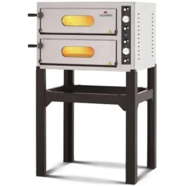 Pizzaoven | EK | Elektrisch | 4-6x Ø32cm/Bakkamer | 0°C/450°C | 400V | Incl.  Onderstel