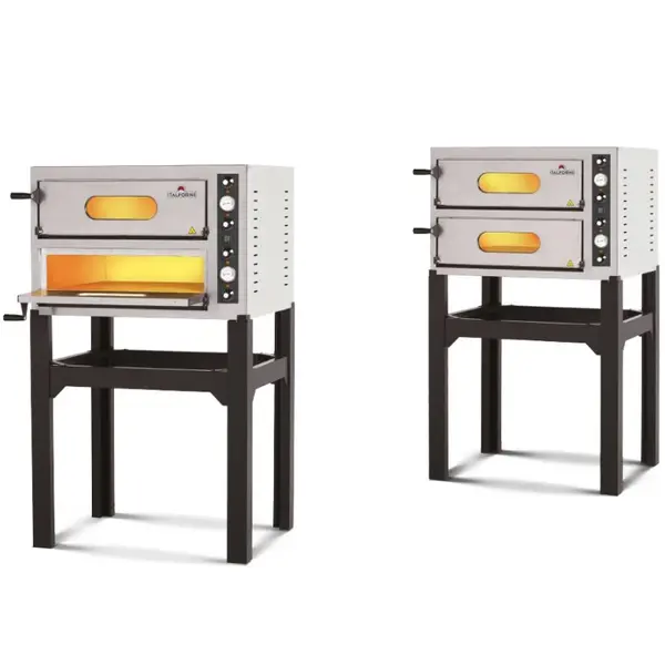 Pizzaoven | EK | Elektrisch | 4-6x Ø32cm/Bakkamer | 0°C/450°C | 400V | Incl.  Onderstel