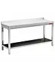 Diamond Werktafel | RVS | Bodemschap | Diepte 700 | Hoogte 880/1000 | Breedte 600-2400 | Achteropstand | Gelaste Constructie 