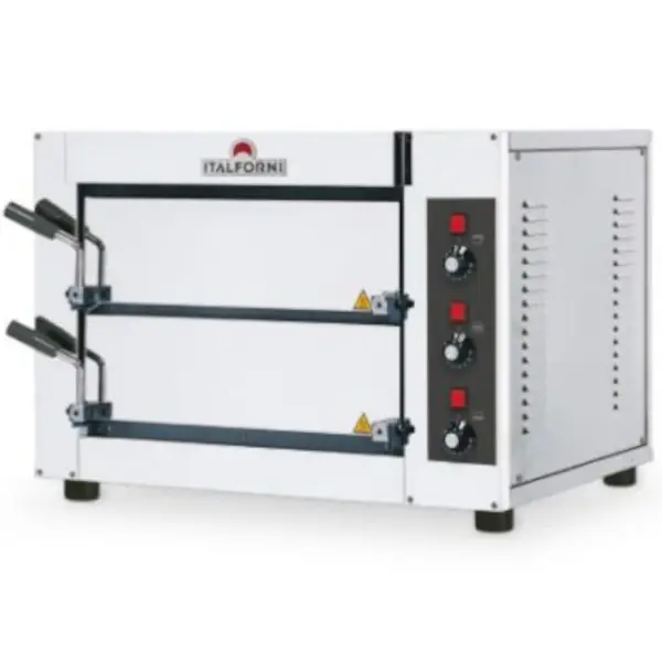 Pizzaoven | FAST | Elektrisch | 4+4x Ø25cm | 0°C/450°C | 6kw (400V) | 785x630x1410(h)mm