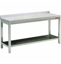 Diamond Werktafel | RVS | Bodemschap | Diepte 700 | Hoogte 880/1000 | Breedte 1000-2000 | Achteropstand | Zelfmontage