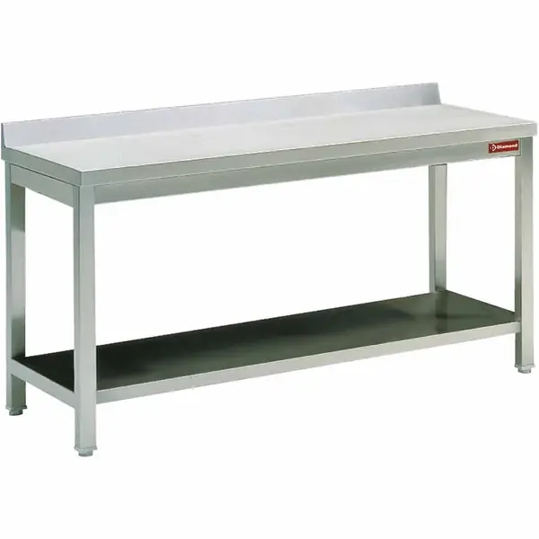 Werktafel | RVS | Bodemschap | Diepte 700 | Hoogte 880/1000 | Breedte 1000-2000 | Achteropstand | Zelfmontage