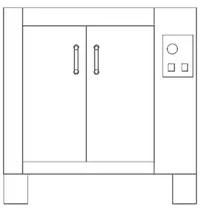 Italforni Rijskast | RVS | Italforni WINDY 6/10 Niveaus | 900x850x780(h)mm