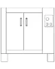 Italforni Rijskast | RVS | Italforni WINDY 6/10 Niveaus | 900x850x780(h)mm 