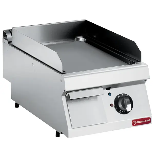 Bak-/Grillplaat | MAXIMA 700+ | Elektrisch | Glad Oppervlak 330x540 (Staal) | 120°C/280°C | 4.5kW (400V) | 400x700x275/355(h)mm