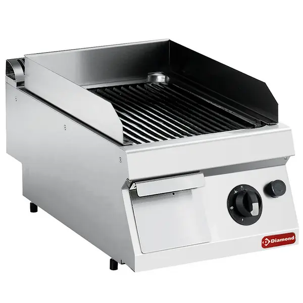 Bak-/Grillplaat | MAXIMA 700+ | Gas | Gegroefd Oppervlak 330x540 (Staal) | 100°C/280°C | 7kW | Piëzo Ontsteking | 400x700x275/355(h)mm