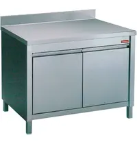 Diamond Werkbank | RVS | Draaideuren | Achteropstand | 800x700x880/1000(h)mm