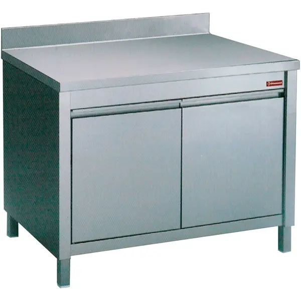 Werkbank | RVS | Draaideuren | Achteropstand | 800x700x880/1000(h)mm