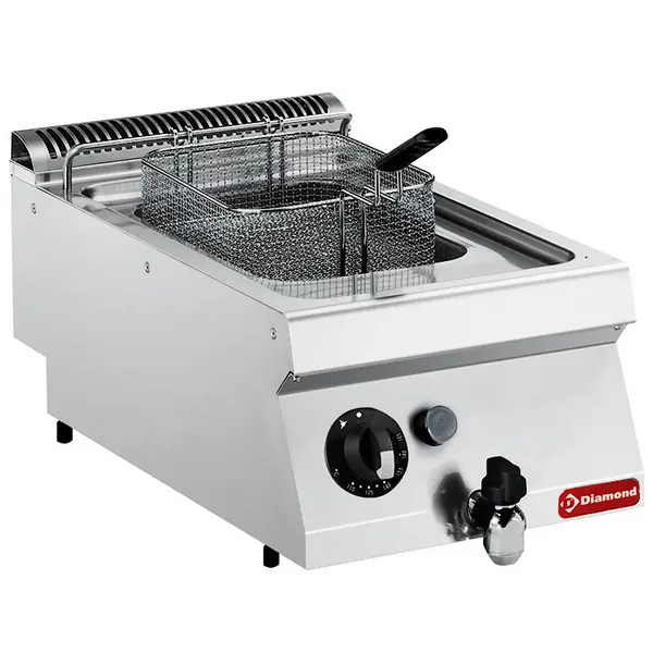 Friteuse | MAXIMA 700+ | Gas | 7L | 120°C/190°C | 7kW | Aftapkraan | 400x700x275/333(h)mm