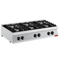 Diamond Fornuis | MAXIMA 700+ | Gas | 6 Branders (6x 5.5kW) | Waakvlam | 1200x700x274/332(h)mm