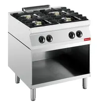 Diamond Fornuis | MAXIMA 700+ | Gas | 4 Branders (4x 5.5kW) | Waakvlam | Open Onderkast | 800x700x850/907(h)mm