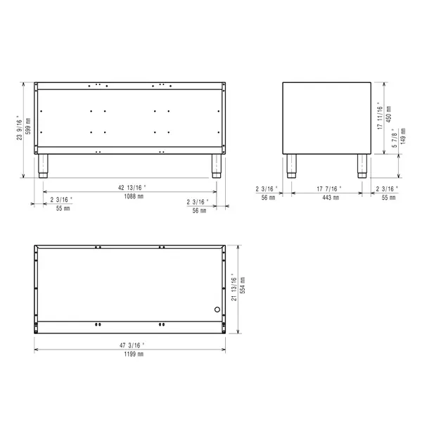 Fornuis | MAXIMA 700+ | Gas | 6 Branders (6x 5.5kW) | Waakvlam | Open Onderkast | 1200x700x850/907(h)mm