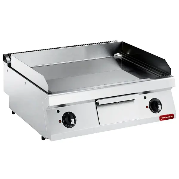 Bak-/Grillplaat | MAXIMA 700+ | Elektrisch | Glad Oppervlak 730x540 (Staal) | 120°C/280°C | 9kW (230V-3F) | 800x700x275/355(h)mm