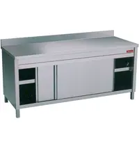 Diamond Werkbank | RVS | Schuifdeuren | Diepte 700 | Hoogte 880/1000 | Breedte 1000-2000 | Achteropstand