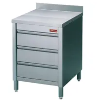 Diamond Werkbank | RVS | Laden | Achteropstand | 600x700x880/1000(h)mm