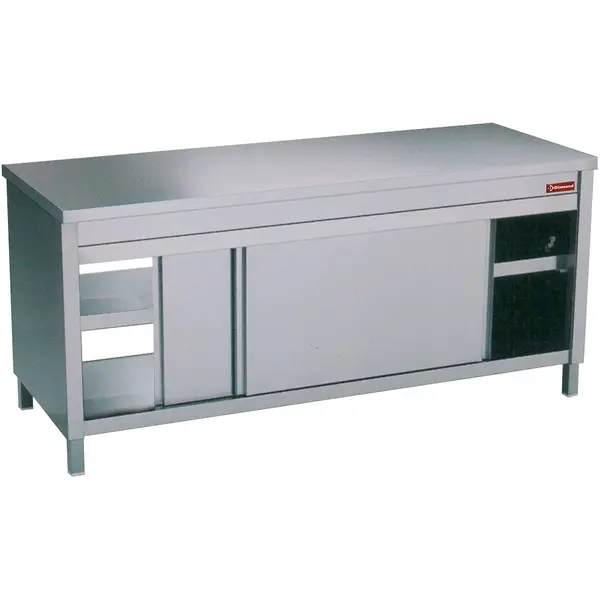 Werkbank | RVS | Schuifdeuren | Diepte 700 | Hoogte 880/900 | Breedte 1200-2000