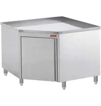 Diamond Hoekwerkbank | RVS | Draaideur | 1000x1000x880/900(h)mm