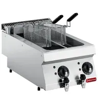 Diamond Friteuse | MAXIMA 700+ | Elektrisch | 5+5L | 105°C/185°C | 9kW (400V) | Aftapkranen | 400x700x275/333(h)mm