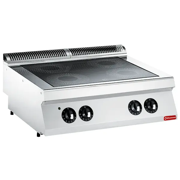 Glaskeramisch Fornuis | MAXIMA 700+ | 4 Kookpunten | 8.8kW (400V) | 800x700x275/332(h)mm