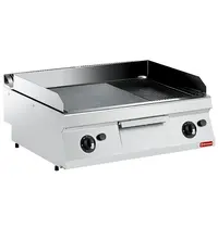 Diamond Bak-/Grillplaat | MAXIMA 700+ | Gas | Glad/Gegroefd Oppervlak 730x540 (Staal) | 100°C/280°C | 14kW | Piëzo Ontsteking | 800x700x275/355(h)mm