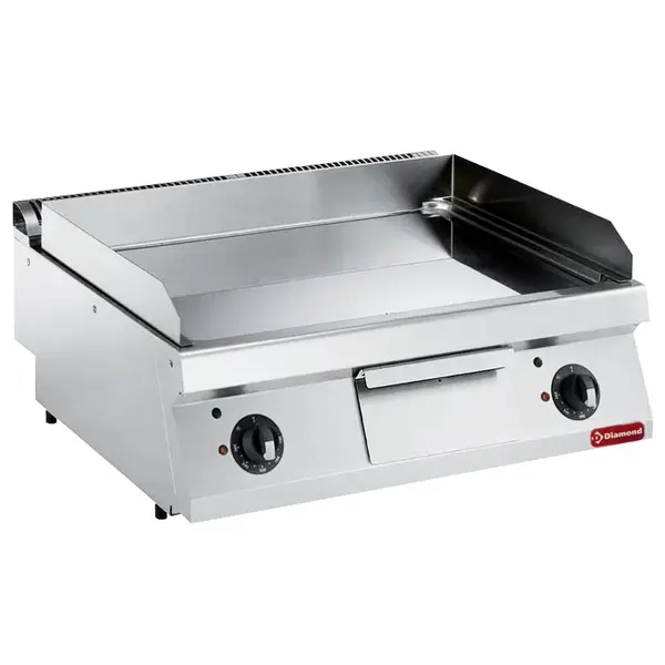 Bak-/Grillplaat | MAXIMA 700+ | Elektrisch | Glad Oppervlak 730x540 (Verchroomd) | 110°C/300°C | 9kW (400V) | 800x700x275/355(h)mm
