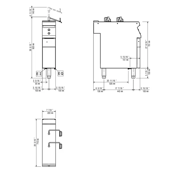 Automatische Mandlift | MAXIMA 700+ | 2 Hefarmen | Programmeerbaar | 0.2kW (230V) | 200x700x851/923(h)mm