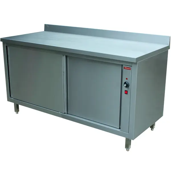 Warmhoudkast | RVS | 30°C/65°C | Geventileerd | Schuifdeuren | 2.5kW/230V | Achteropstand | 1200x600x880/1000(h)mm