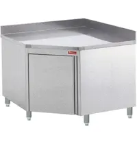 Diamond Hoekwerkbank | RVS | Draaideur | Achteropstand | 1000x1000x880/1000(h)mm