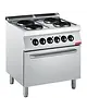 Diamond Fornuis + Oven | MAXIMA 700+ | Elektrisch | 4 Kookpunten (Ø230) + 2/1 GN Oven | 16.4kW (230V-3F) | 800x700x850/908(h)mm 
