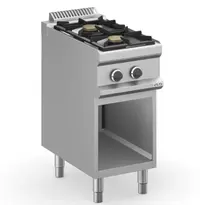 MBM Italy Fornuis | MAGISTRA PLUS 700 | Gas | 2 Branders (2x 7kW) | Waakvlam | Open Onderkast | 400x714x850(h)mm