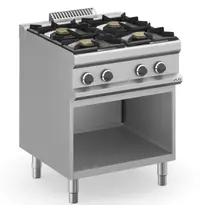 MBM Italy Fornuis | MAGISTRA PLUS 700 | Gas | 4 Branders (4x 5.5kW) | Waakvlam | Open Onderkast | 700x714x850(h)mm