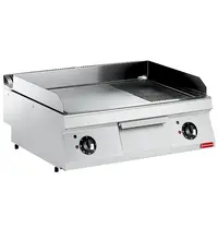 Diamond Bak-/Grillplaat | MAXIMA 700+ | Elektrisch | Glad/Gegroefd Oppervlak 730x540 (Verchroomd) | 110°C/300°C | 9kW (230V-3F) | 800x700x275/355(h)mm