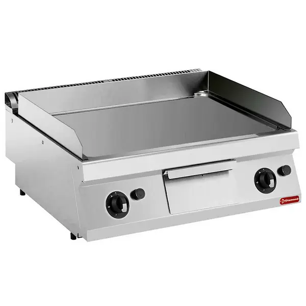 Bak-/Grillplaat | MAXIMA 700+ | Gas | Glad Oppervlak 730x540 (Verchroomd) | 130°C/300°C | 14kW | Piëzo Ontsteking | 800x700x275/355(h)mm