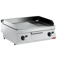 Diamond Bak-/Grillplaat | MAXIMA 700+ | Gas | Glad/Gegroefd Oppervlak 730x540 (Verchroomd) | 130°C/300°C | 14kW | Piëzo Ontsteking | 800x700x275/355(h)mm