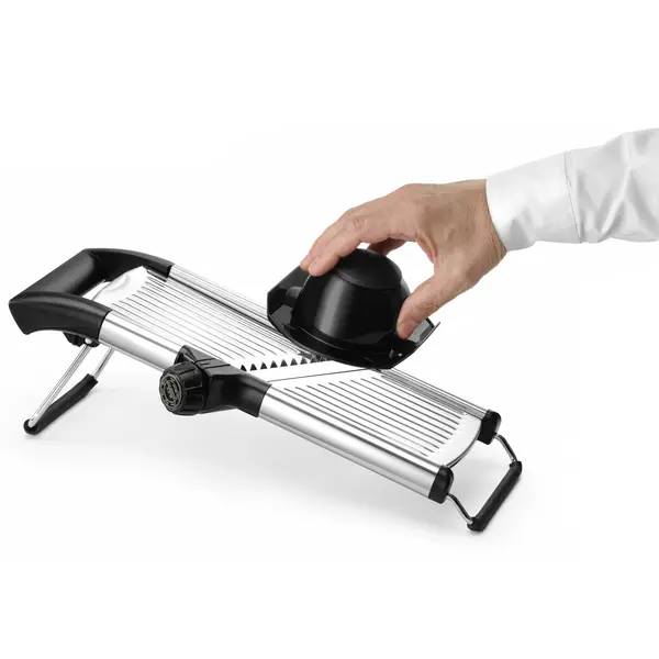 Mandoline | RVS/Kunststof | Incl. 5 Verwisselbare Messen | 400x135mm