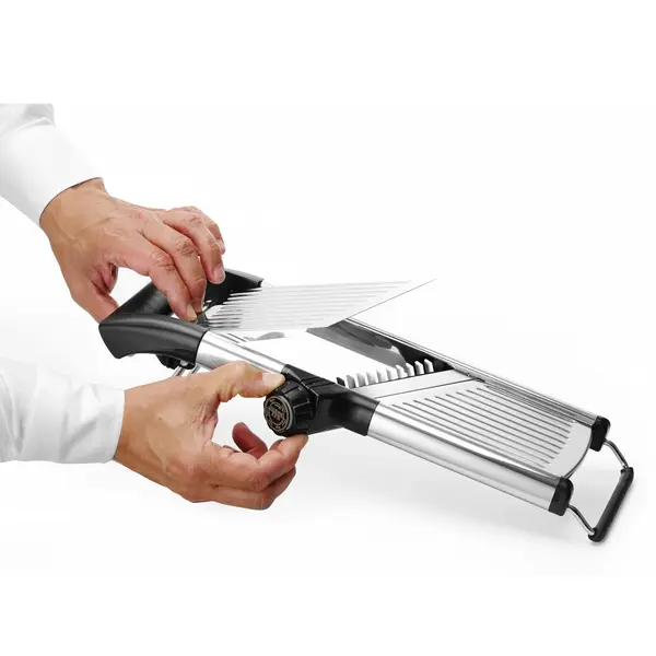 Mandoline | RVS/Kunststof | Incl. 5 Verwisselbare Messen | 400x135mm