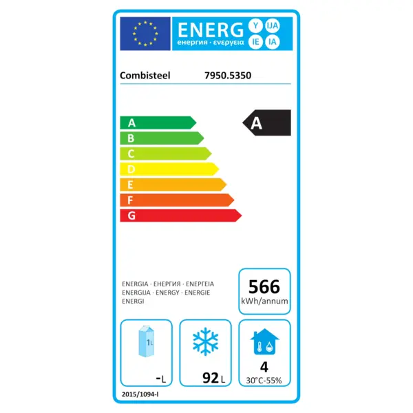 Vrieskast | Energiezuinig | 120L | RVS | -18°C/-25°C | Statisch | 600x585x850(h)mm