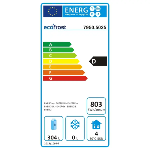 Koelkast | 429L | RVS | +2°C/+8°C | Statisch + Ventilator | Wielen (Geremd) | 680x710x2010(h)mm