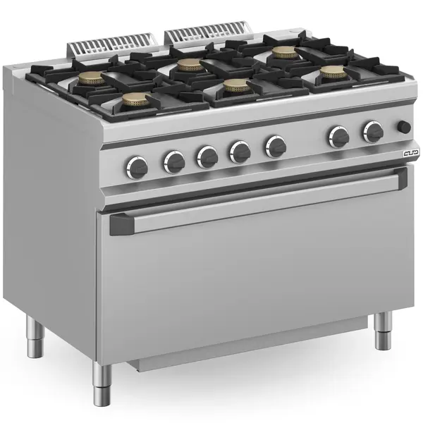 Fornuis + Maxi Oven | MAGISTRA PLUS 700 | Gas | 6 Branders (6x 5.5kW) + Oven (8kW) | Waakvlam/Piëzo | 1100x714x850(h)mm