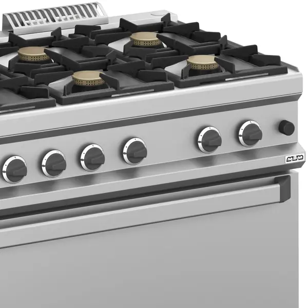 Fornuis + Maxi Oven | MAGISTRA PLUS 700 | Gas | 6 Branders (6x 7kW) + Oven (8kW) | Waakvlam/Piëzo | 1100x714x850(h)mm
